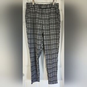 Hot Topic Pants Black and White Plaid Emo Edgy Size Small Stretchy Soft